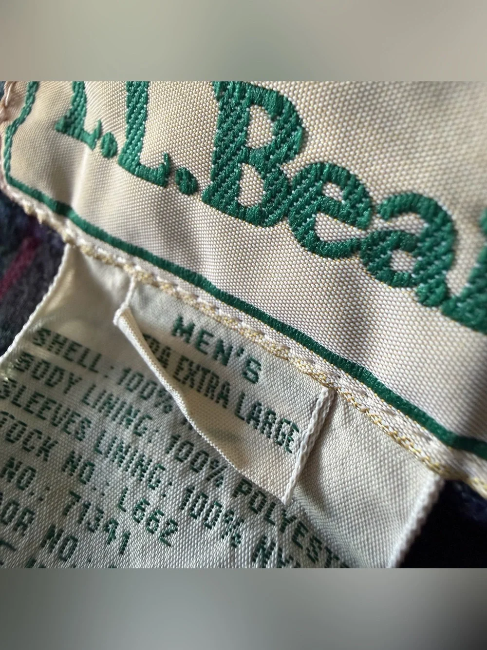 Vintage 90’s LL Bean Tan Harrington Bomber Jacket - Picture 4 of 6
